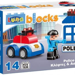 Luna - Blocks Kit Police Station 14 Delar