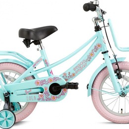Supersuper - Barncykel - Lola 14 Tum Rosa/Ljusblå