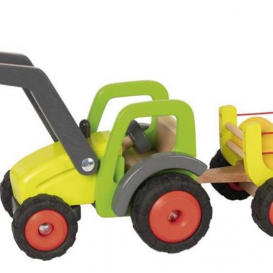 Goki - Tractor With Harvestman Junior 55 X 16 Cm Wood 7-Piece