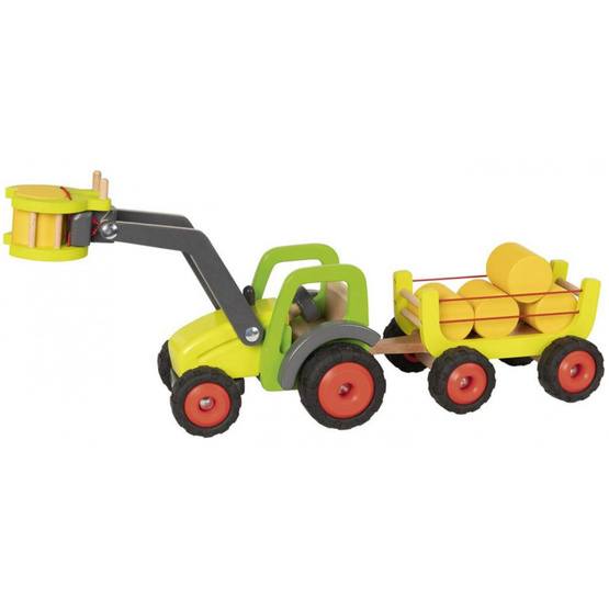 Goki - Tractor With Harvestman Junior 55 X 16 Cm Wood 7-Piece