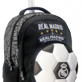 Real Madrid Cf - Ryggsäck Resväska 31 X 47 Cm Svart