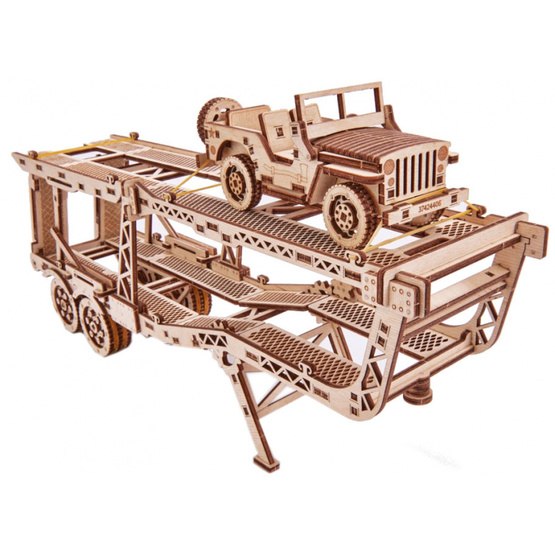 Wood Trick - Model Kit Car Trailer Wood Natural 229-Piece