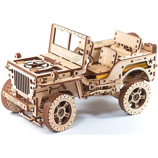 Wooden City - Willys Jeep Model Kit 17.9 Cm Wood 564-Piece