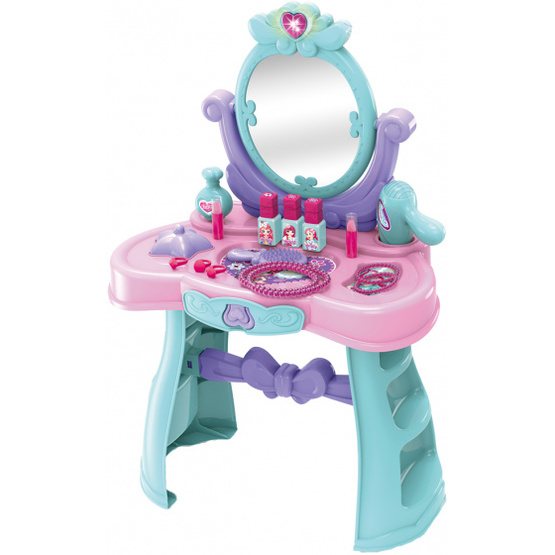 Luna - Dressing Table Pretty Beauty Girls Turquoise/Rosa 16-Piece