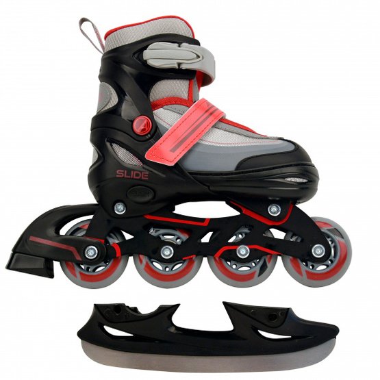 AMIGO Amigo – 2-In-1 Inlineskates Och Skates Svart/Röd Storlek 30/33