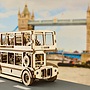 Wooden City - Model Kit London Bus Wood Natural 216 Parts