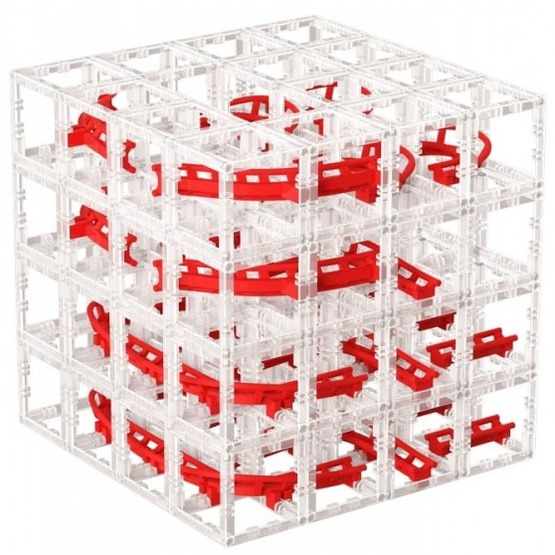 Designnest - Ball Track Magnetcubes Polystyrene Röd 127-Parts