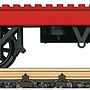 LGB - Railway Carriage Clip-On 126 / G Scale 26 X 4.5 Cm Röd