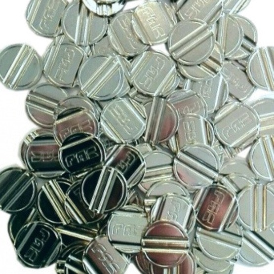 Fas - Table Football Tokens Steel Silver 100 Pcs