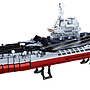 Sluban - Aircraft Carrier Model Bricks Junior Röd/Grå 1633-Piece