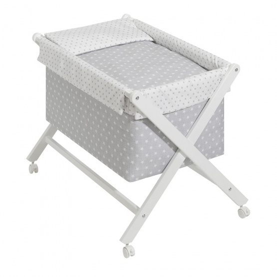 Interbaby - Vagga Grå/Vit 5 Delar