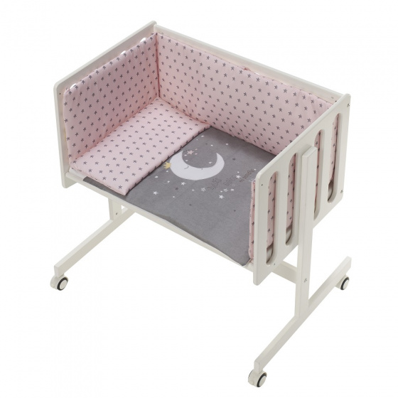 Interbaby Vagga Moon Rosa/Vit