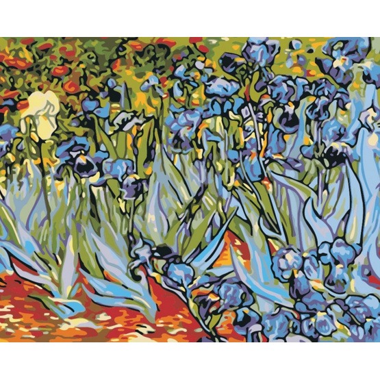 Best Pause - Hobby Kit Irises 40 X 50 Cm Canvas 10 Delar
