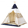 Bino - Play Tent Tipi Junior 150 X 120 Cm Cotton Beige/Blå