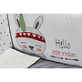 Interbaby - Spjälsäng Med Sängkläder Lovely Tipi Vit/Grå
