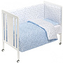 Interbaby - Spjälsäng Med Sängkläder Ljusblå