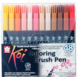 Sakura - Pennor Brush Pens Koi Coloring 48 Delar
