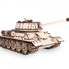 Eco-Wood-Art - 3D Pussel Tank T-34 Trä Brun 600 Delar
