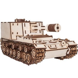 Eco-Wood-Art - 3D Pussel Tank Sau-212 Trä Brun 684 Bitar