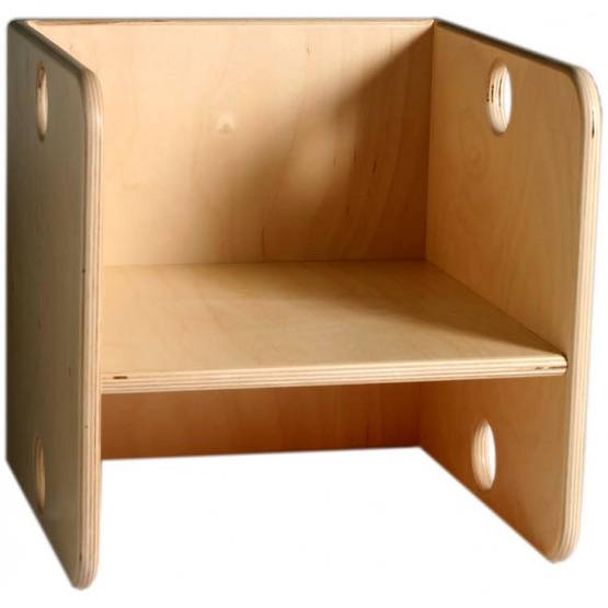 Van Dijk Toys - Cube Chair Junior 35 Cm Wood Gul