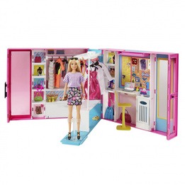 Barbie - Dockhus Dream Cabinet  Rosa 27 Delar