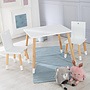 Roba - Table And Chairs Junior Wood Vit/Brun 3-Piece