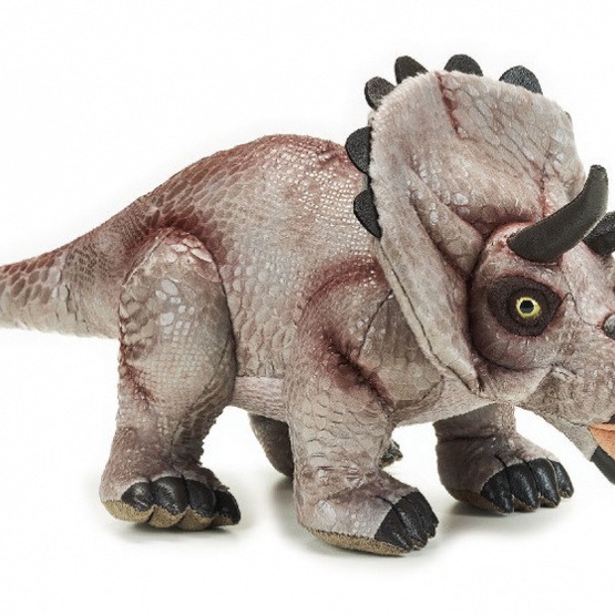 Lelly - Stuffed Animal Triceratops Junior 71 X 34 Cm Plush Beige/Svart