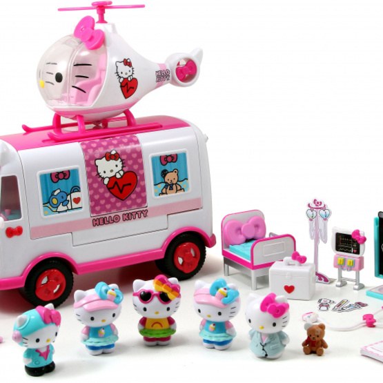 Dickie Toys - Playset Hello Kitty Vit/Rosa 21 Delar