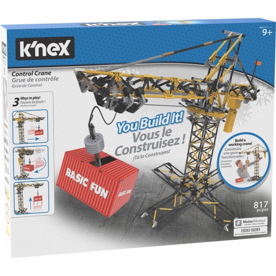 Knex - Building Set Constructiekraan Junior Gul/Grå 817 Parts