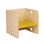 Van Dijk Toys - Cube Chair Junior 35X 35 Cm Wood Natural/Gul
