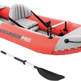 Intex - Inflatable Kayak Excursion Pro K1 305 Cm Vinyl Röd 3 Delar
