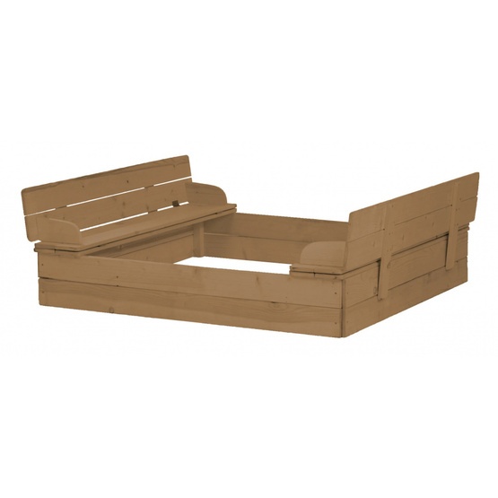 Roba - Sandlåda Med Bänk Junior 127 X 123,5 X 21,5 Cm Wood