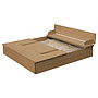 Roba - Sandlåda Med Bänk Junior 127 X 123,5 X 21,5 Cm Wood