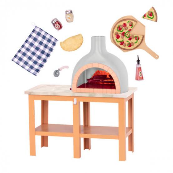 Our Generation burning Pizza Oven Playset 14 Delar