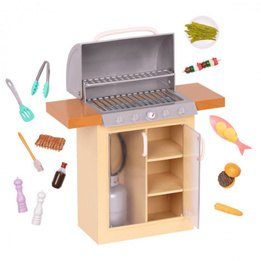 Our Generation - Playset Backyard Grill Barbecue 14 Delar