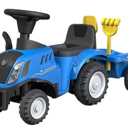 Happy Baby - Gåtraktor Traktor New Holland 32 Cm Blå 4 Delar
