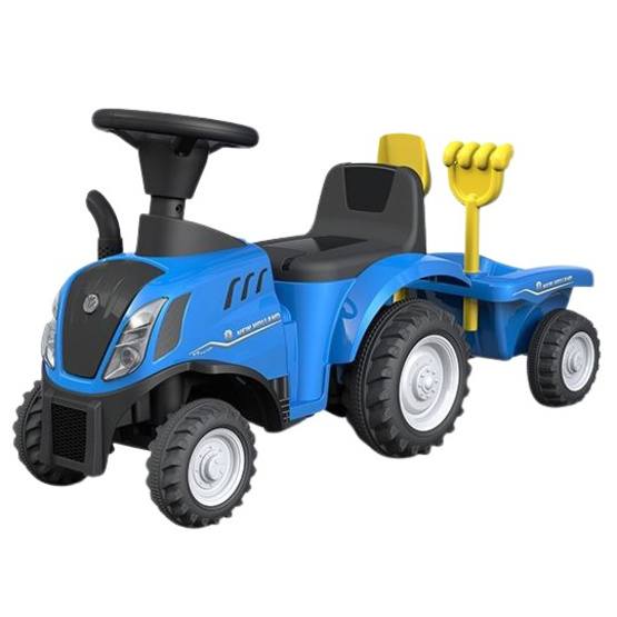 Happy Baby - Gåtraktor Traktor New Holland 32 Cm Blå 4 Delar