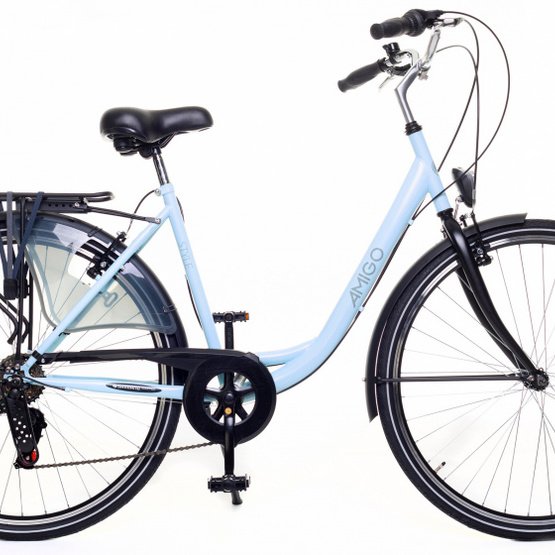 Amigo - Cykel - Style 28 Inch 50 Cm 6 Växlar Rim Brakes Ljusblå