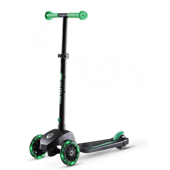 QPlay - Scooter Med Broms Future Svart/Grön