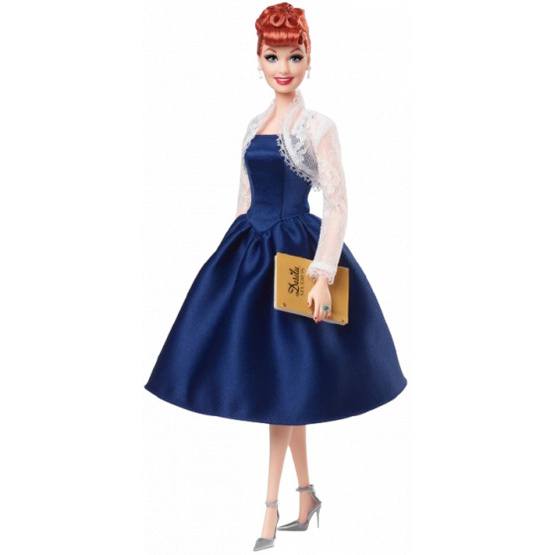 Barbie - Docka Lucille Ball 38 Cm Vit/Blå 7 Delar