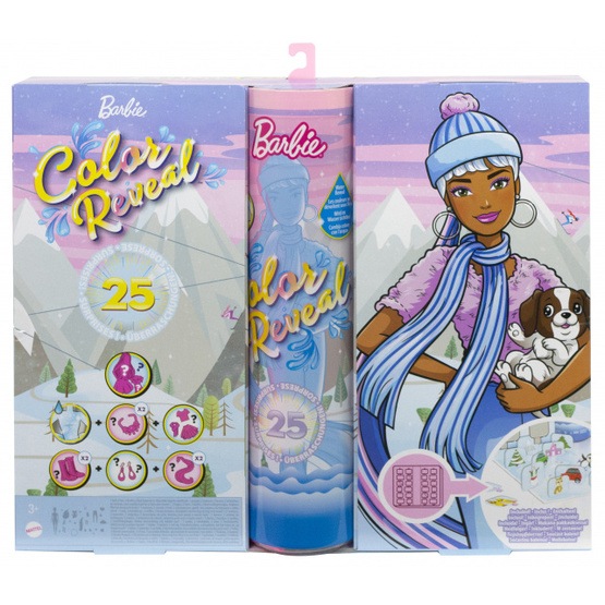 Barbie - Adventskalender Color Reveal 8 X 32 Cm 26 Delar