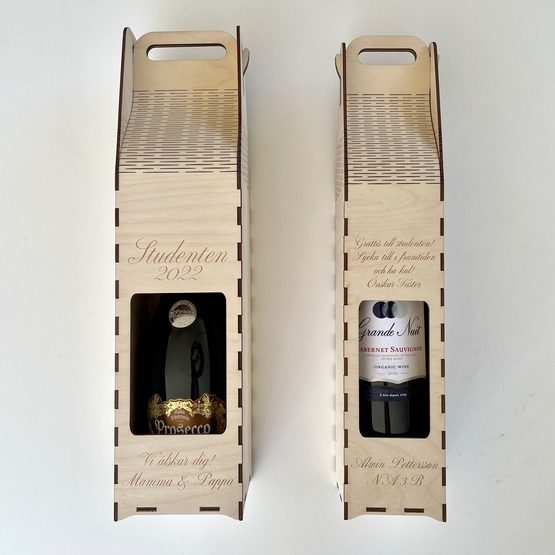 Varberg Laser Vinlåda – Champagne 10 Cm