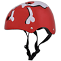 Röd Bmx-Cykelhjälm Med Döskallemönster
