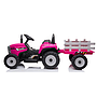 Elstyrd Traktor Med Släp - Rosa