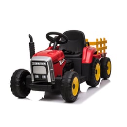 Elstyrd Traktor Med Släp - Rosa