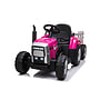 Elstyrd Traktor Med Släp - Rosa