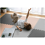 Babylekmatta - Pusselmatta Av Skum - 180X180Cm - Grå-Persika