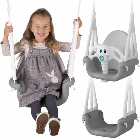 Babygunga - Elefant - Upp Till 7 År Eller 30 Kg - Gråvit