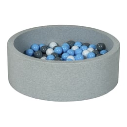 Bollhav - 150 Bollar - Rund - 90X30 Cm Bollhav - Vit, Babyblå, Grå Bollar