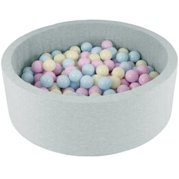 Bollhav - 200 Bollar - Rund - 90X30 Cm Bollhav - Rosa, Blå, Gula (Pastell) Bollar